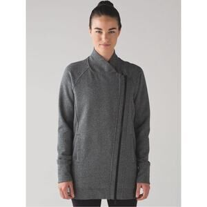 lululemon athletica Back To It Dark Gray Asymmetrical Zip Jacket Size 4